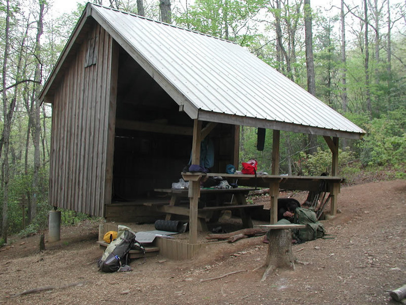 Gooch Gap Mountain Shelter 5 miles in from Woody Gap