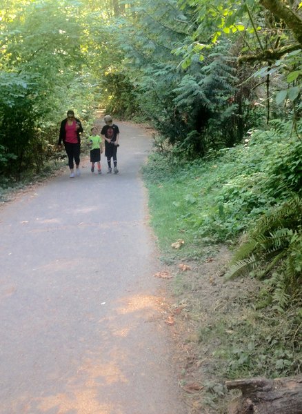 A mother and her two sons enjoying the Lower Macleay Trail. Bill Cunningham Photo