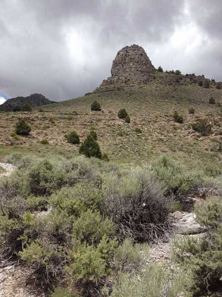 A view of one of the spectacular rock formations in the area