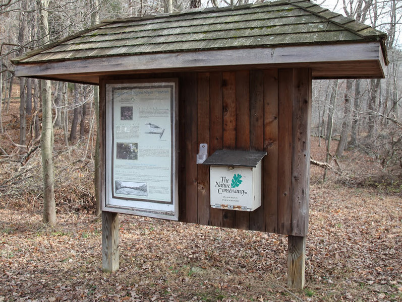 Trailhead on Sarles Street in Mt Kisco - map kiosk