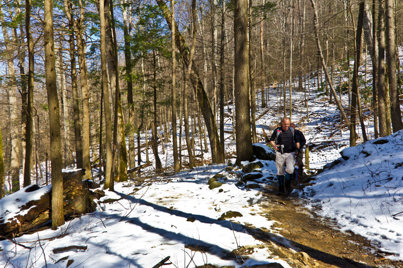 Working up Rainbow Falls Trail to Rainbows Falls.