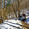 Working up Rainbow Falls Trail to Rainbows Falls.