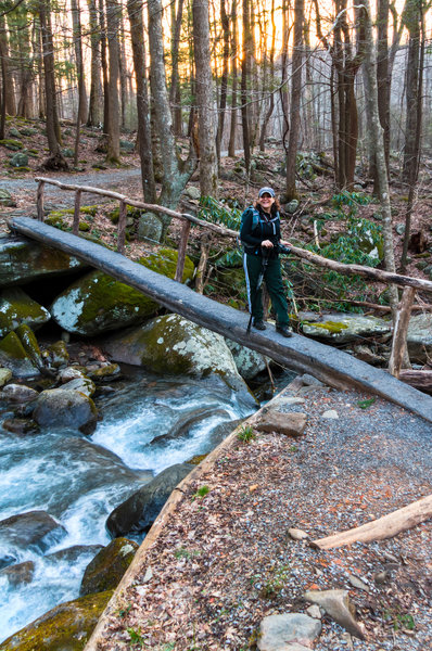 The start of Trillium Gap Trail.