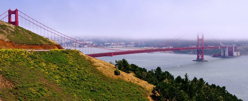 View of the bridge and San Francisco