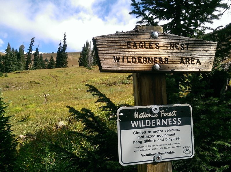 Crossing the wilderness boundary.