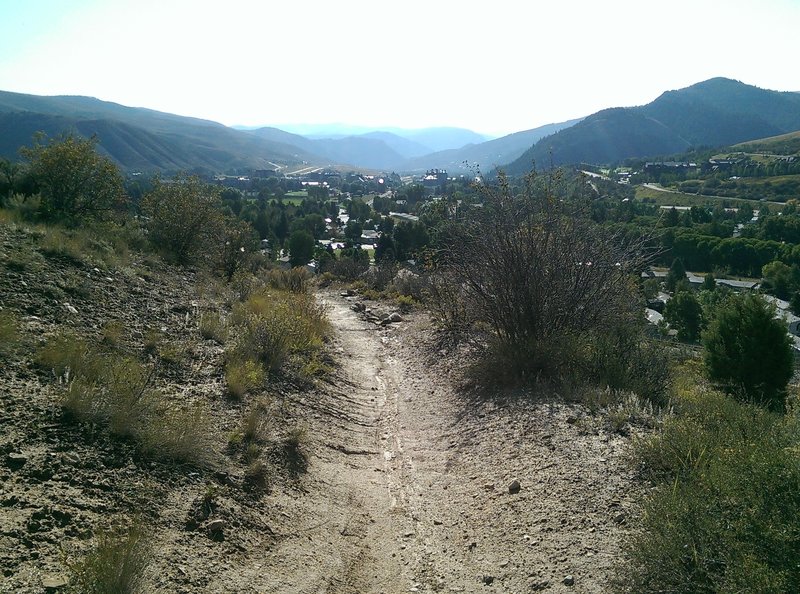 Looking east at the town of Avon