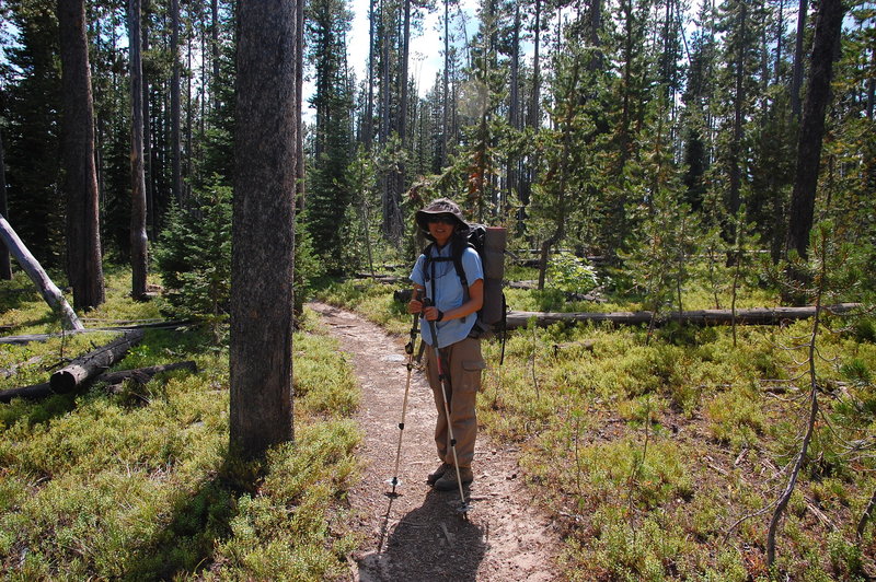 Taking a quick break on Mountain Ash Creek Trail.