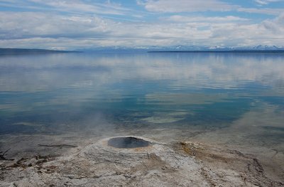Big Cone overlooking the lake.