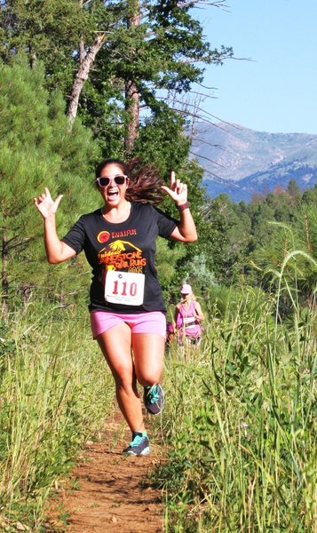 A happy participant of the Ruidoso Grindstone Trail Runs (last weekend of July)