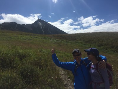 "Thumbs up" to the summit of Mt. Crested Butte.