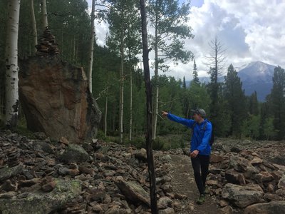 The end of Middle Westside has some great cairns built up and A LOT of rocks.