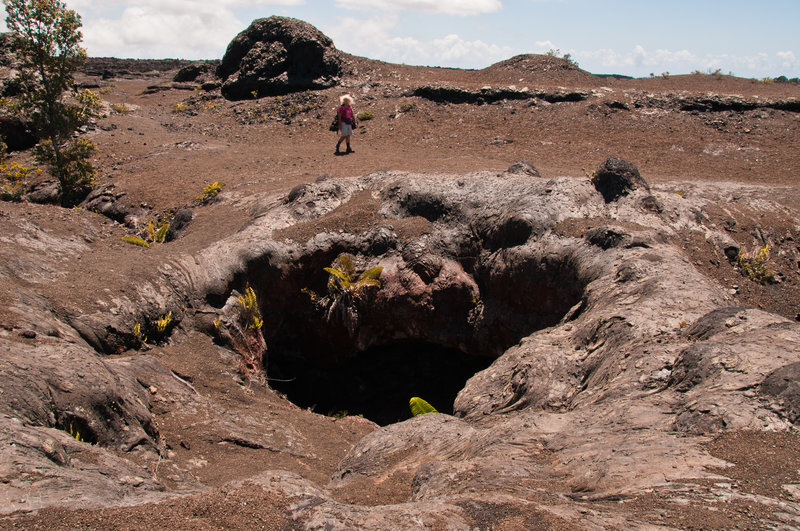 Imagine lava spewing from the ground here!