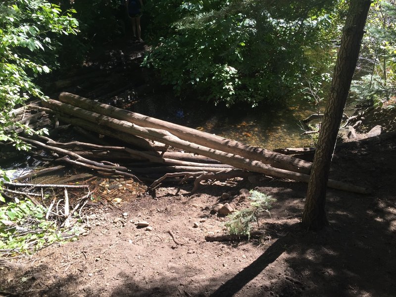 Creek crossing near the waterfall.