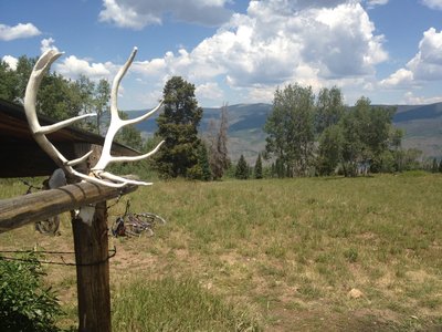 Front door of the Line Shack, and the top of your climb!