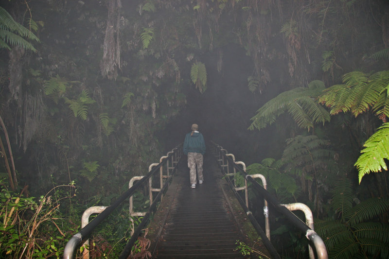 Entering Thurston Lava Tube.