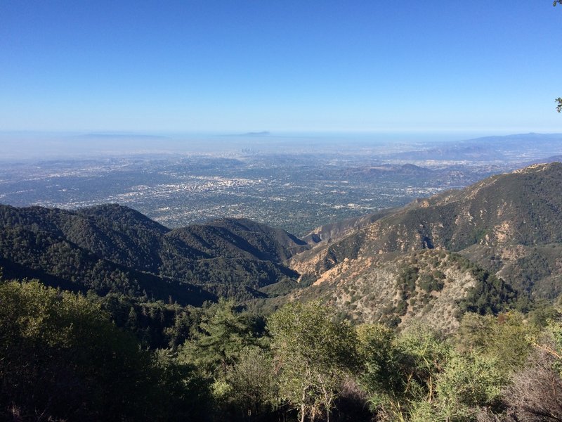 Everything is clear at 5000ft above.  You can even see the tall buildings in Downtown Los Angeles!