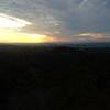 Chasing the sun rise from Rogers Road.  View of Downtown Los Angeles.