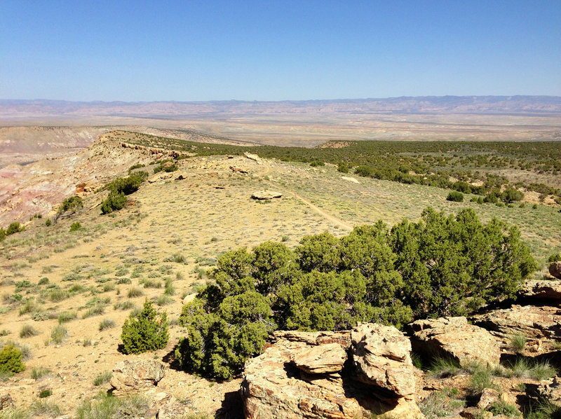 Desert isolation at its finest.  The technical and steep descending is just over the next rise.