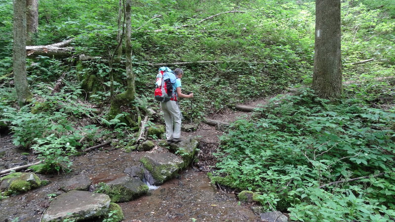 Crossing the NC/TN border AND a stream.