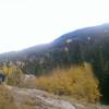 Taking a snack break on the large rock slabs