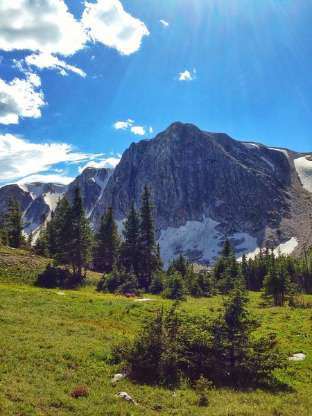 Look at Medicine Peak on the return trail toward Lake Marie. This trail is near and dear in my heart and gets travelled often.