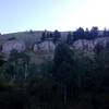 A view of some of the cliffs below Millville Peak.