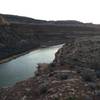 Looking downstream at the Colorado River.