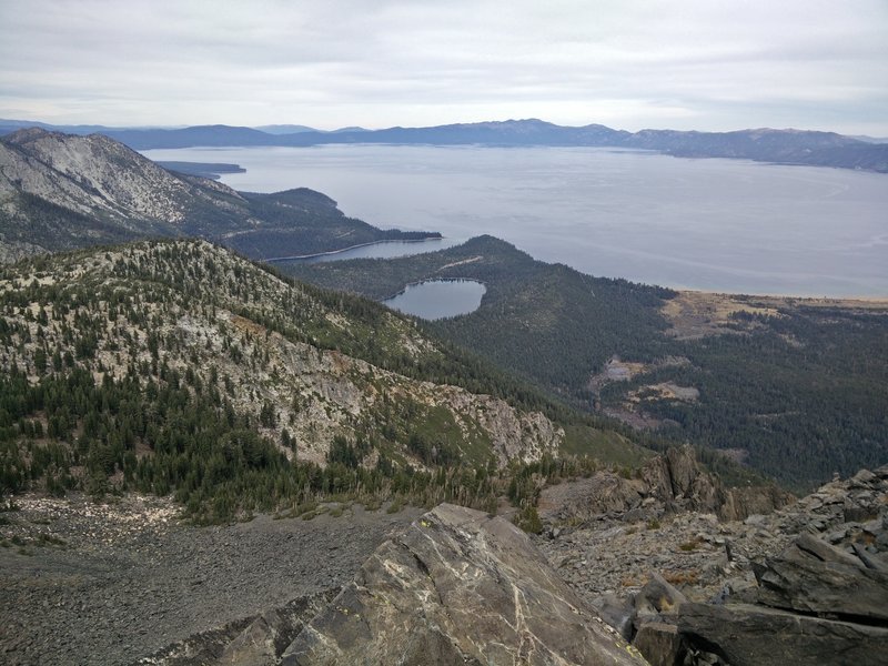 View from the summit of Mt. Tallac