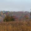 Beautiful fall colors and a light fog in the valley