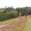 Running across the Germantown Dam during the 2015 Germantown 50K.