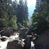 If Vernal Falls is your goal you've come about half way! The slopes might have been challenging but your goal is in sight, there's no backing out now.