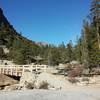 The water seems peaceful until the droppoff of Nevada Falls.