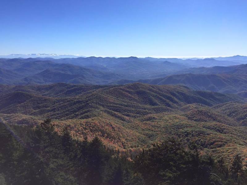 The awesome panoramic view atop the Mt. Sterling fire tower.