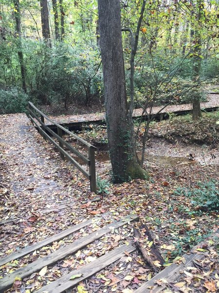 Battle Park Trail over the creek.