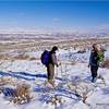 Hikers enjoying the view of the Yakima Valley in winter