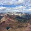 Capitol peak and Snowmass village from the summit.