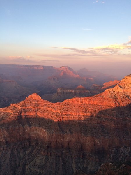 Sunset at the South Rim, taken from the Rim Trail.