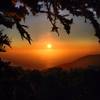 Sunset from the junction of where the North Peak Access Road Trail breaks off from the Old San Pedro Mountain Road.