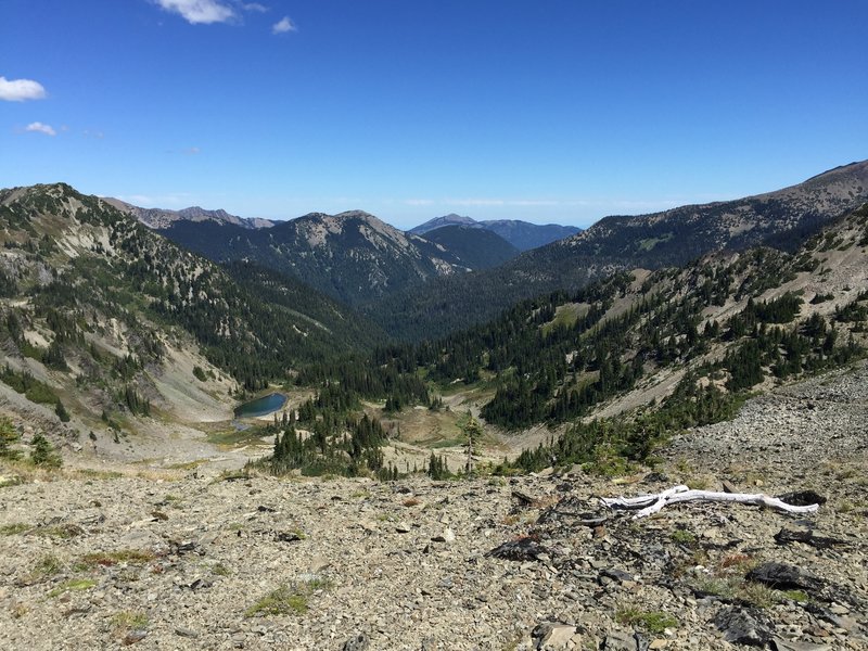 Looking north from the top of Gray Wolf Pass