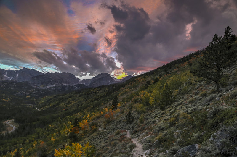 Evening Fall Colors in Rocky Mountain National Park.