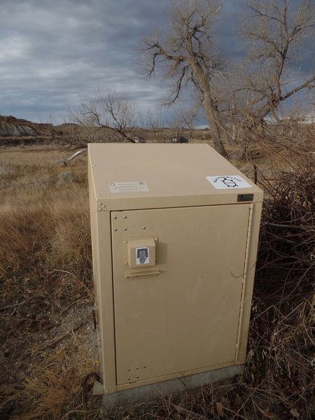 Third Creek water cache box allows recreationists to cache water along the trail.