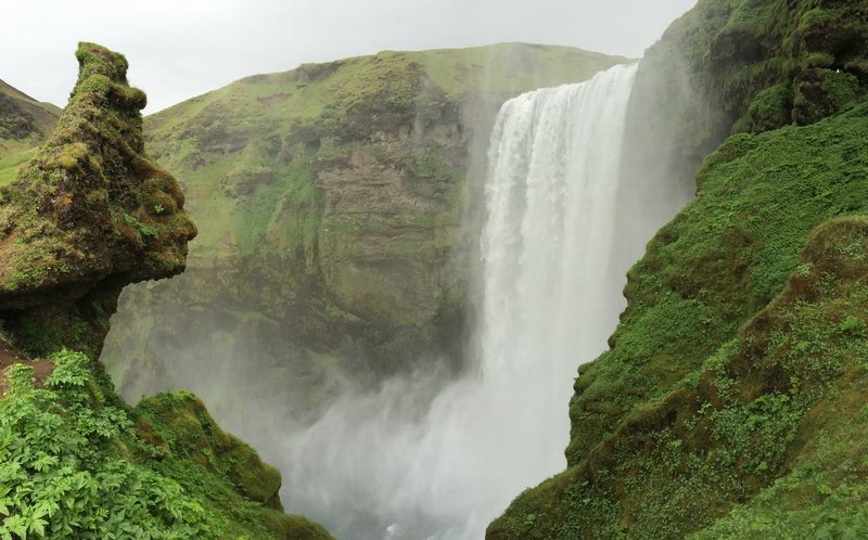 Skogafoss Waterfall from the Laugavegur Route.