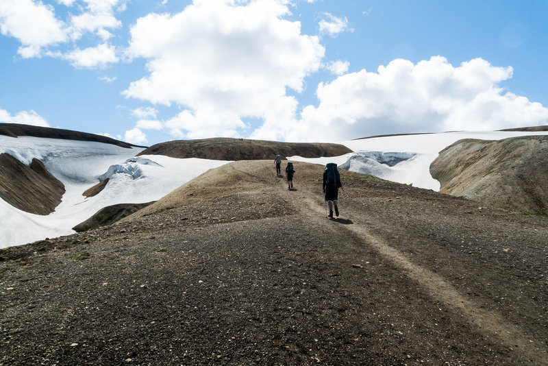 At the start of the Laugavegur Route.