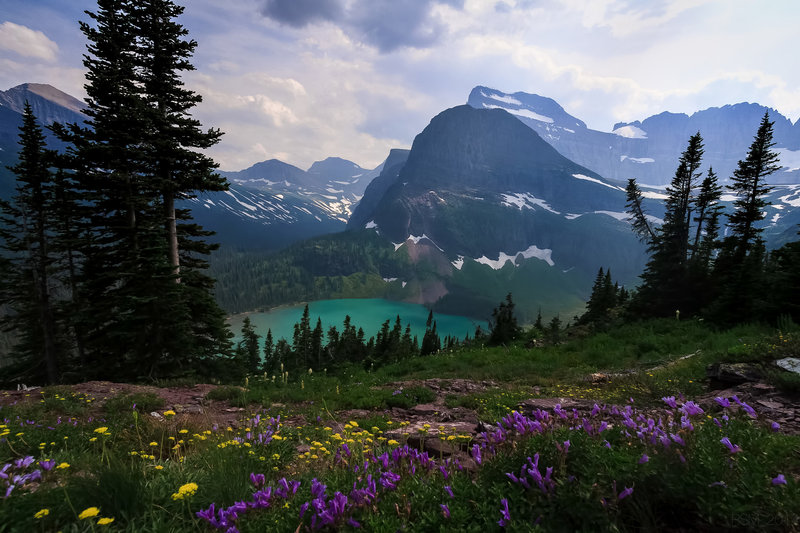 Grinnell Lake overlook.