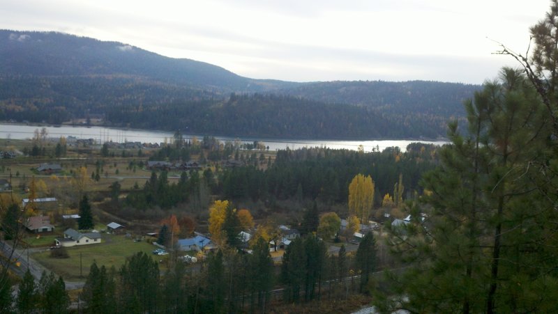 Overlooking Dover, Idaho, and the Pend Oreille River.