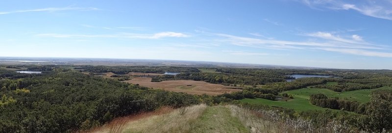 The spectacular view of the Turtle Mountain area.