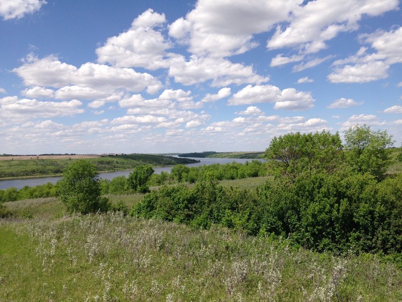 The Des Lacs River as seen from the Canada Goose Nature Trail.