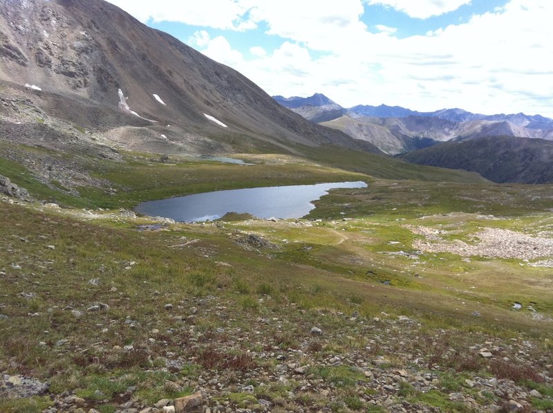 Looking down on Independence Lake.