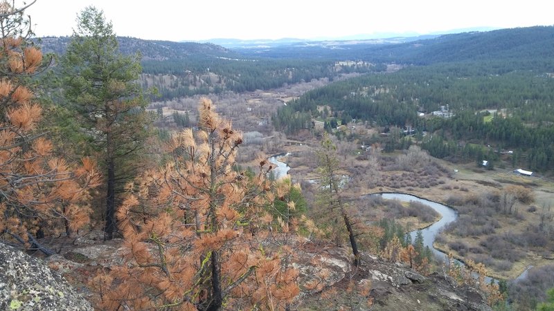The second viewpoint is just a little bit higher but worth the climb.  Looking out toward the Little Spokane River Valley.
