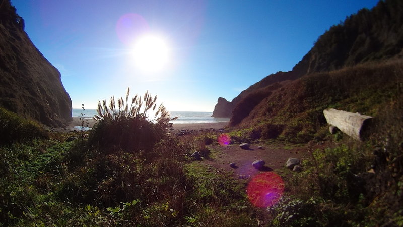 There are great camping spots at the end of the Lost Coast Trail!